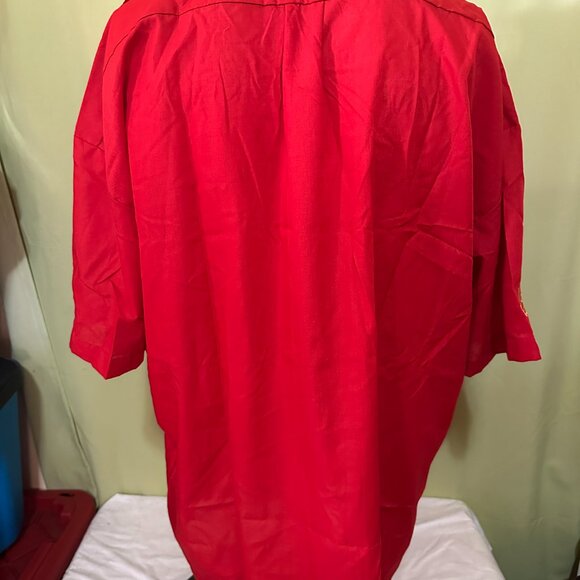 Shell Helix Ferrari RPM Men's Red Button Front SS Shirt 3XL XXXL - Picture 7 of 7